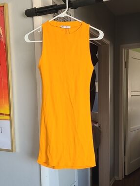 Zara Bright Orange Sleeveless Mini Dress